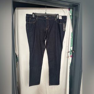 mossimo denim women’s dark rinse Low Rise Skinny jeans Size 18/34R